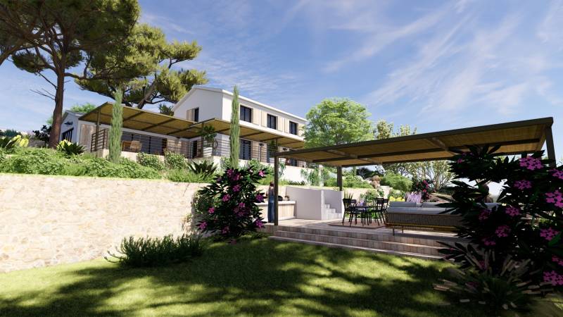 Transformez votre terrain en pente de 2000 m² à Rayol Canadel en un espace de vie extérieur d'exception avec l'expertise de Hacienda Paysage